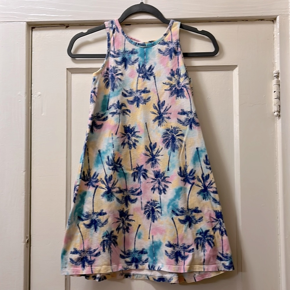 Old Navy | 10-12 | Dress | Blue Palm Trees Multi Color